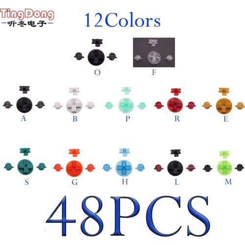 12 Colors Plastic Buttons A-B D-Pad for Gameboy Classic for GB GBO DMG Keypad DIY Buttons for GB