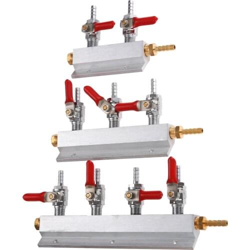 2/3/4 Way Beer Brewing Gas Manifold CO2 Distributor Splitter Beer Integrated Check Valves Homebrew Beer Making Brewing Tool