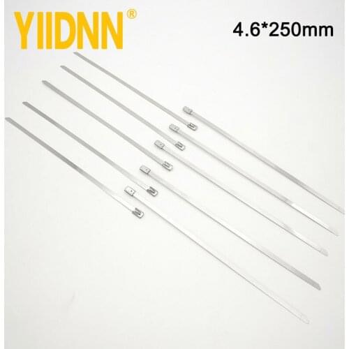 201 304 316 Naked Stainless Steel Self-Lock Cable Ties in Manufactory 4.6*250mm 100PC