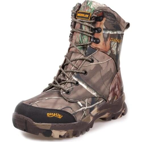 -20C Winter Thick Fleece Warm Outdoor Waterproof Bionic Camouflage Snow Boots Desert Jungle Hiking Hunting Tactical High Shoes