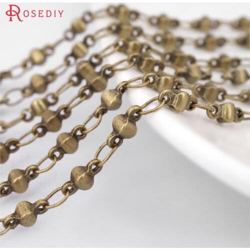 21350)1 meter width 2-2.5MM Antique Bronze Brass Square Link Chain Necklace Chains Jewelry Findings Accessories wholesale