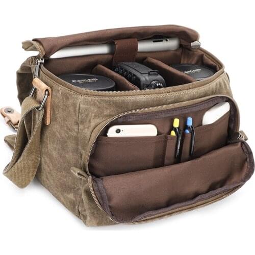 Batik Canvas Sling SLR Messenger Bag Vintage Photography Shoulder Bag Men/Women Portable Waterproof Canvas Camera Handbag