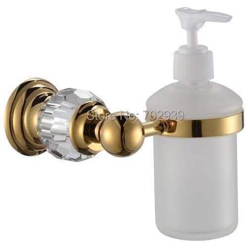 FREE SHIPPING new design 24k GOLD Crystal liquid soap dispenser