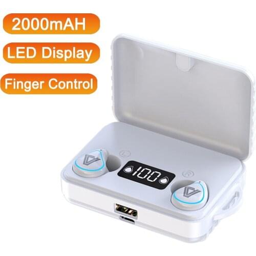 Bluetooth V5.0 Earphones Wireless With Microphone Sports Waterproof Headsets 2000mAh Charging Box For Android