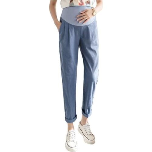 Maternity Pants Maternity Wear Spring and Summer Thin Loose Casual Pants Underpants Soft and Thin Cotton Pregnancy Clothing