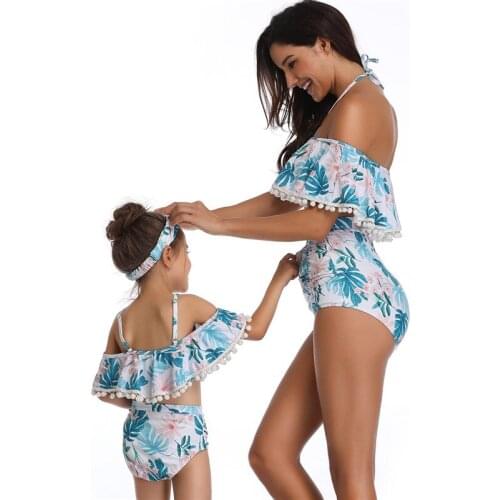 CooLMiFashion Matching Swimwear For Mom And Daughter
