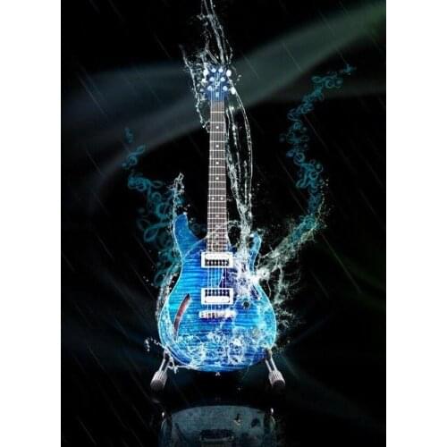 JMINE Div 5D Guitar music Full Diamond Painting cross stitch kits art High Quality Scenic 3D paint by diamonds