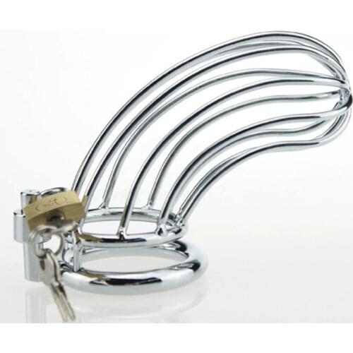 40/45/50mm Bird Cage Male Chastity Device Stainess Steel Cock Ring EQV CB6000 metal cock cage penis lock sex toys for men