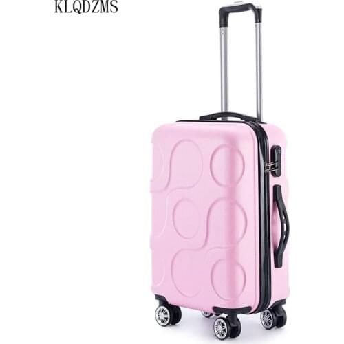 KLQDZMS 20/24inch rolling luggage Sipnner wheels ABS+PC travel suitcase fashion cabin carry on trolley case