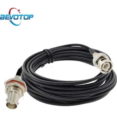 RG174/RG58 BNC female bulkhead to BNC male crimp cable jumper pigtail BNC RF Coaxial Cable 50 Ohm