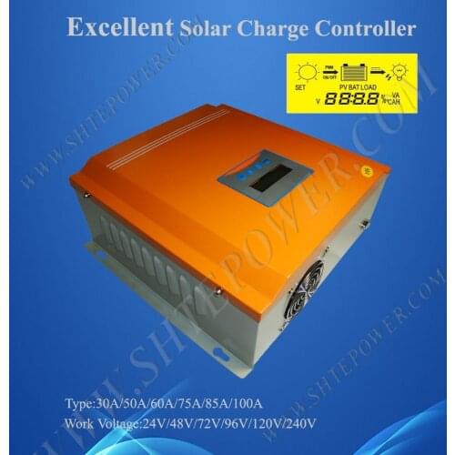 Solar charger controller, 96v battery controller 75a, solar panel regulator