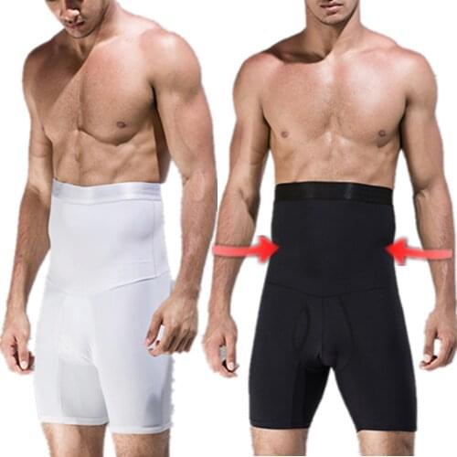 Butt Lifter Man Underwear Shapers Pants Slimming Waist Trainer Body Shaper Trimmer Boxer Abdominal Control Panties Black/White
