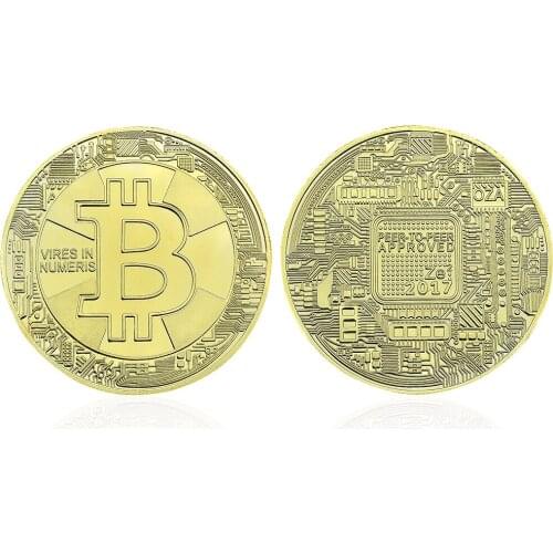 Creative Souvenir Gold Plated Bitcoin Coin Collectible Great Gift Bit Coin Art Collection Physical Gold Commemorative Coin