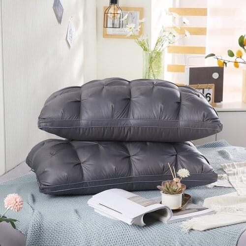 Fashionable Down Silk Pillow Solid Color Three-dimensional Comfortable Cervical Pillow Core