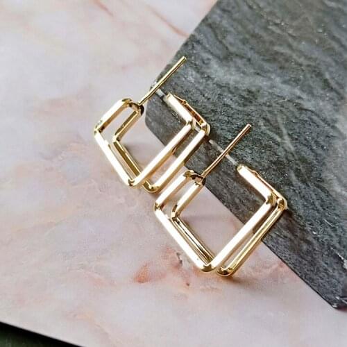 Fashion Metal Statement Earrings 2020 Gold Color Geometric Earrings For Women Hanging Dangle Earring Modern Jewelry