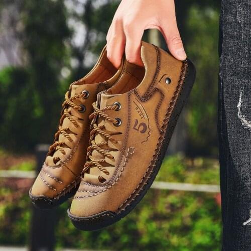 Men Casual Shoes 2021 New Large size hand-sewn casual men shoes Zapatos de hombre Hot sale Comfortable Shoes Men Vulcanize Shoes