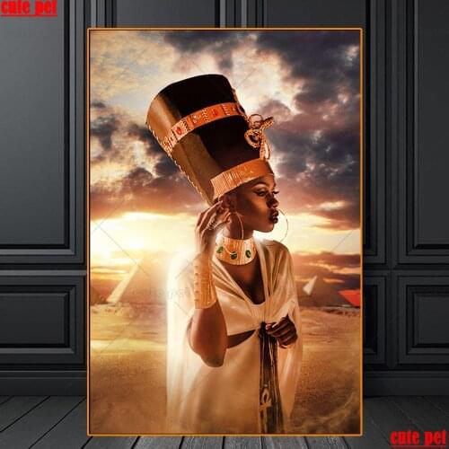 Diy Diamond Painting set Egyptian woman Cross Stitch Kits Diamond Mosaic Embroidery 3d Painting round drill pyramid Decor gift