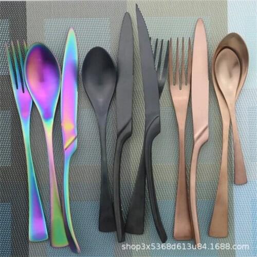Stainless steel cutlery set four portable kaya Kaya frosted western tableware steak cutlery dinnerware set