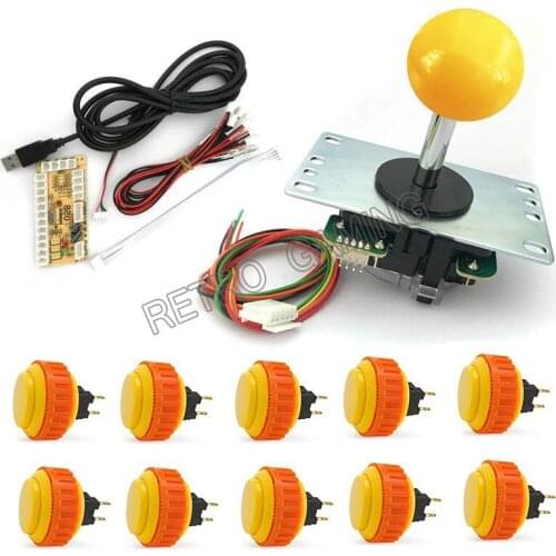 Zero Delay PC USB Port Encoder + 2 x Sanwa Joystick JLF-TP-8YT + 18 x Sanwa Push Button OBSN-30 To Mini Arcade Machine