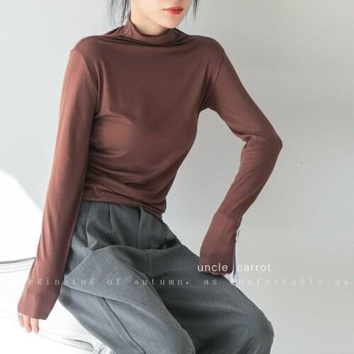 Autumn Long Sleeve T-shirt Women 2020 New Spring Slim Top Fashion Tshirt Women Bottoming Shirt Super Hot Long Sleeve T-shirt