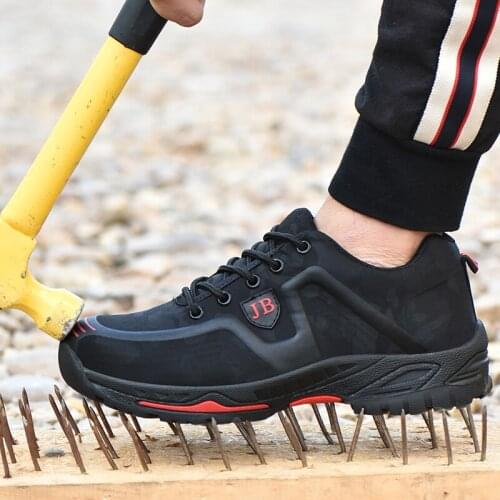 Steel Toe Cap Work Shoes Men Spring Summer Light Breathable Deodorant Casual Safety Casual Outdoor Construction Safety Shoes