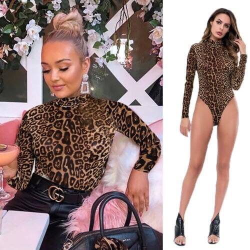 Sexy Womens Long Sleeve Turtle Neck Bodysuit Leotard Top UK 6-16 UK