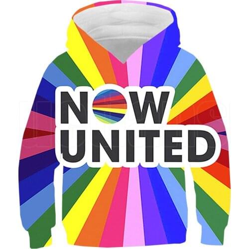 Now United Hoodie Childrens Sweatshirt 3D Printed UN Team Hoodies for Adults Pullover Men Rapper Streetwear Clothes Teenagers