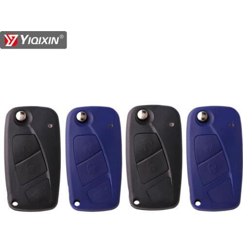YIQIXIN 3 Button Black Blue Remote Car Key Shell Cover For Fiat 500 Punto Ducato Stilo Panda EVO Bravo Doblo Qubo Idea Fold Key