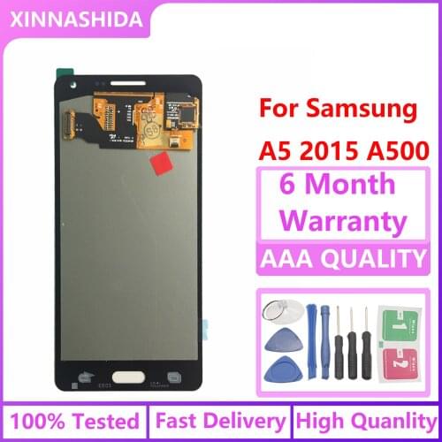 Super AMOLED LCD for SAMSUNG Galaxy A5 2015 A500FU A500 A500F A500M Display Touch Screen Replacement Digitizer