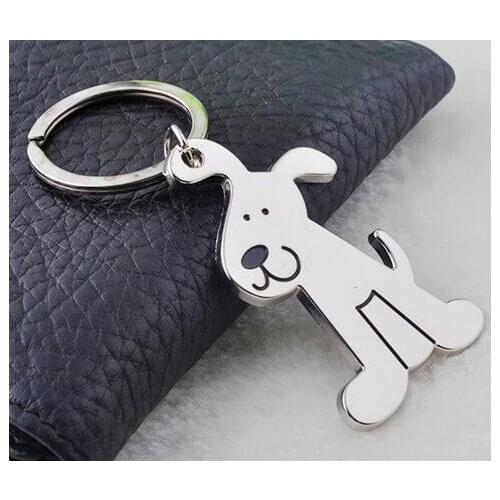 100pcs/lot fedex fast Creative Model Dog Keychain Popular Metal dog Key Ring Key Chain