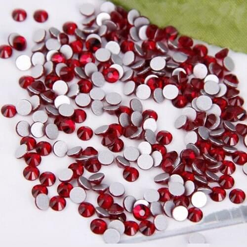 1440pcs the siam color Non Hotfix Flatback Rhinestones for Nails 3D Nail Art Decoration Glitter Crystal