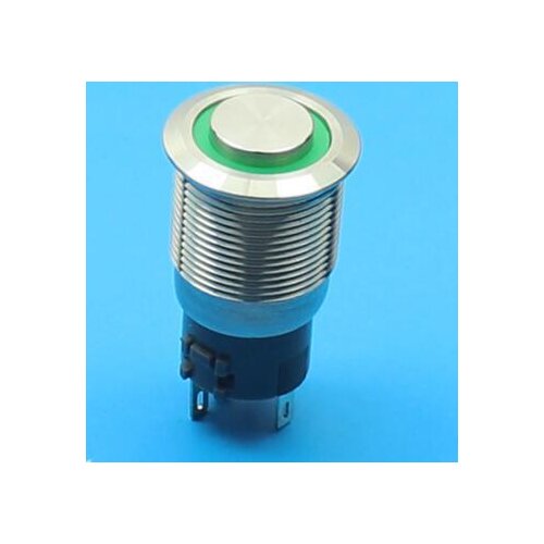 19mm Latching Switch ON-OFF hight Head LED Ring Light Metal Push Button