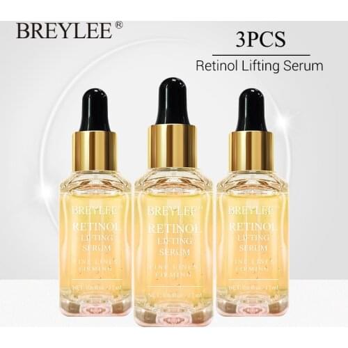 BREYLEE 3PCS Retinol Firming Serum Lifting Facial Collagen Essence Anti Remove Wrinkle Anti Aging Face Skin Care Fade Fine Line