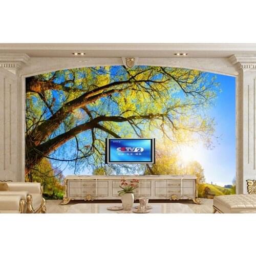 Custom 3D murals,papel de parede Autumn Trunk tree Branches Nature wallpape,living room sofa TV background bedroom wallpaper