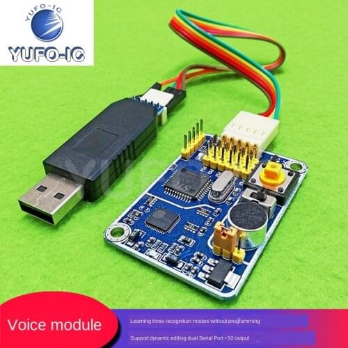 Free Ship 1pcs ASR MO8-B Non-Specific Voice Recognition Module Voice Control Escape the Room Voice Module