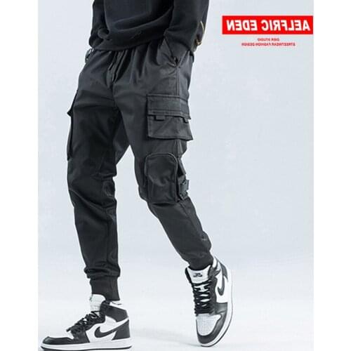 Cargo Harem Pants Men Harajuku Hip Hop Streetwear Black Sweatpants Joggers Male Trousers Oversize