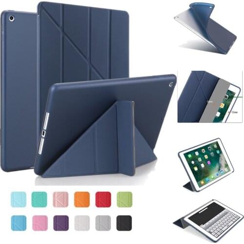 For iPad 7th Gen 10.2" Case 2019 Leather Stand Smart Folding Soft Silicone Cover For Apple iPad 10.2 Case Auto Sleep / Wake up