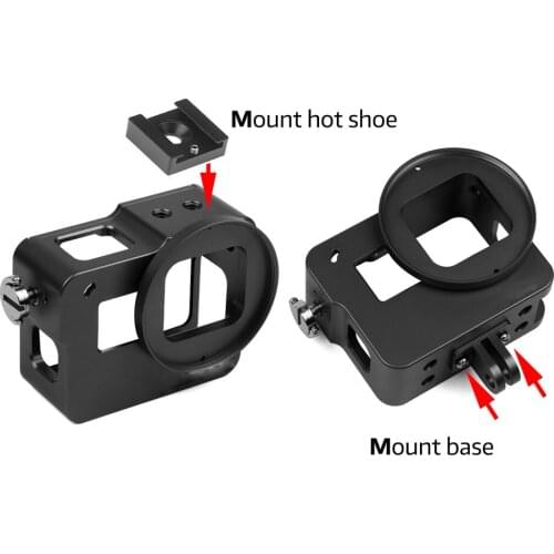 For GoPro HERO 5 6 7 Black Housing Shell Aluminum Alloy Protective Frame Case
