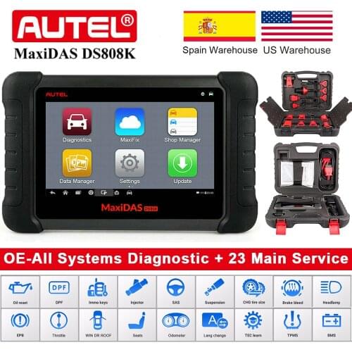 2021 Autel MaxiDAS DS808K OE-All Systems Car Diagnostic Tool With ABS Bleeding, Bi-Directional Control, Code Readers Scan Tools