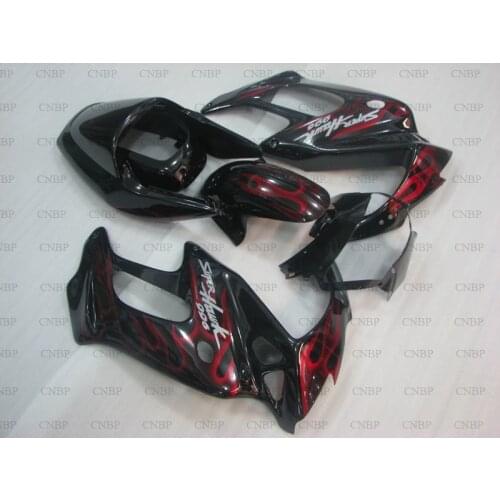 For Honda VTR1000F 01 02 Bodywork VTR 1000F 1995 - 2005 Red Black Flame Fairing Kits for Honda VTR1000F 99 00 Fairing