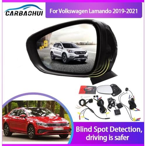 For Volkswagen Lamando 2019-2021 BSA BSM BSD Blind Spot Monitoring System 24GHZ Millimeter Waves Radar Mirror LED Light Warning