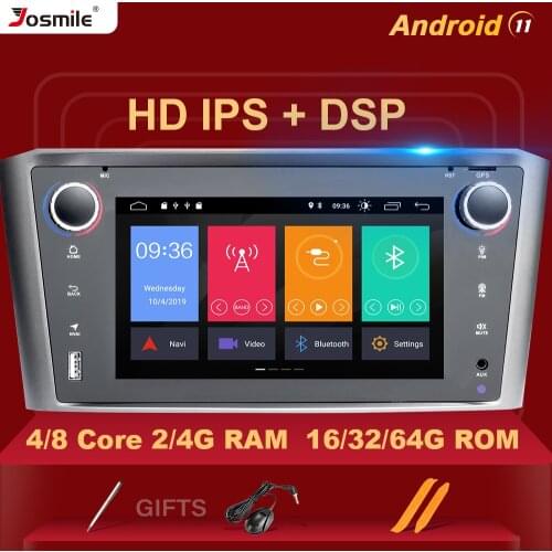 DSP IPS 4G 64G Android 10 Car navigation Multimedia For Toyota Avensis T25 2002-2008 GPS stereo audio radio no dvd player 8Core