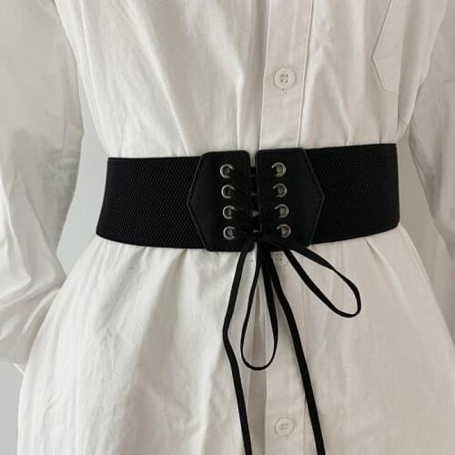 Elastic Wide Waist Belt For Women Fashion Design Rope Adjustment Ladies Decorative Waistband Lady Dress Coat Cummerbunds Belts