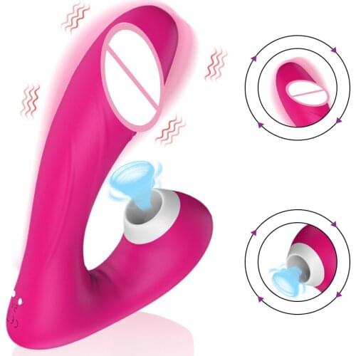 G Spot Dildo Vibrator Oral Sex Suction Sex Toys for Women Female Masturbation Clitoris Stimulator Vagina Sucking Vibrator