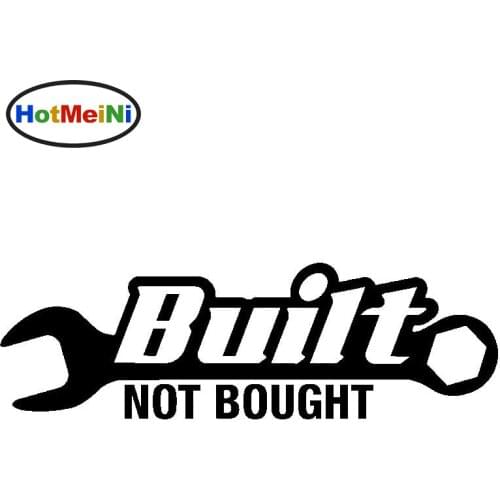 HotMeiNi 20.4x6.4cm Built Not Bought V2 Car Sticker Decal JDM Racing Drift Hoonigan Stance illest Turbo Black/Sliver