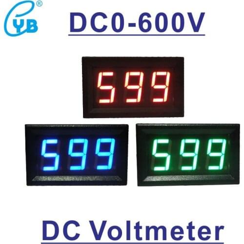DC 0-600V Voltage Indicator 0-500V LED Digital Voltage Meter Voltmeter Panel Meter Voltmetro Black White Cover Voltage Tester