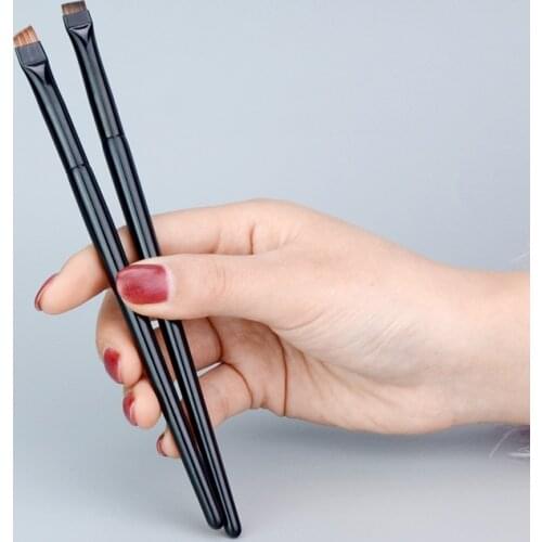 1pc Flat liner Make up brush Super Thin Angled liner Eye brow Makeup brushes Exquisite Fine Eyebrow cosmetic tools Professional