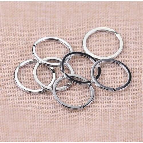 25--32mm 12 simple connection metal rhodium plated key ring split ring key ring accessories 12pcs