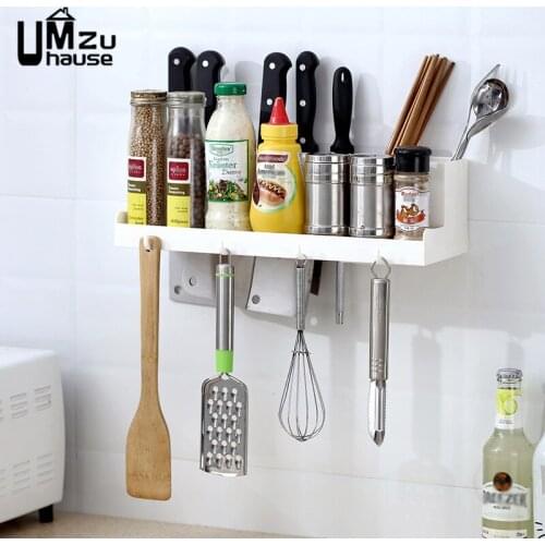 Kitchen Racks Seasoning Bottles Knife Fork Cutlery Tableware Drain Hanging Storage Shelf Wall Mounted Holder Utensils Organizers
