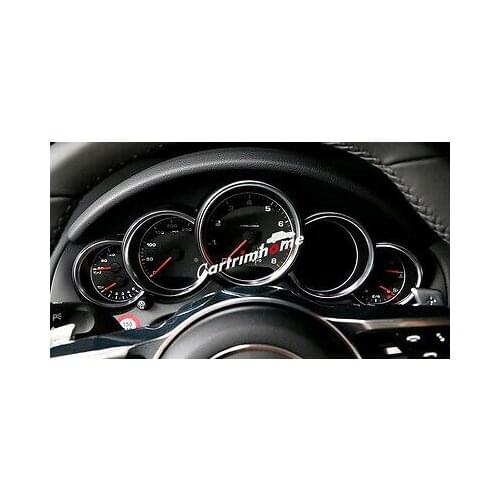 Matt Interior Dashboard Meter Ring Cover Trim 5pcs For Porsche 911 991 2011-2015